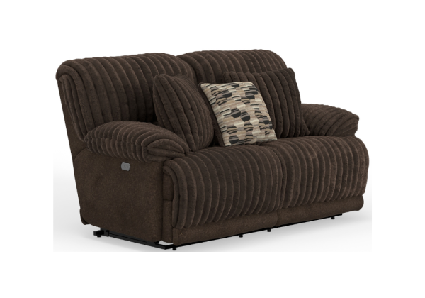 Hollifield Chocolate Power Reclining Loveseat - Image 3
