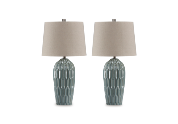 Hadbury Teal Blue Table Lamp - Image 3