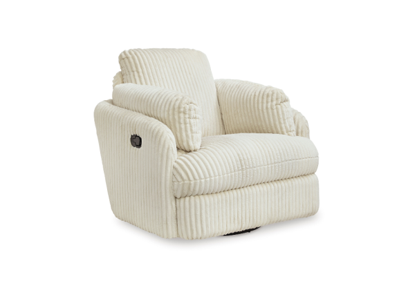 Tie-Breaker Ivory Swivel Glider Recliner - Image 3