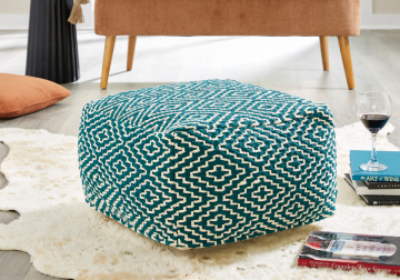 Brynnsen Teal Pouf
