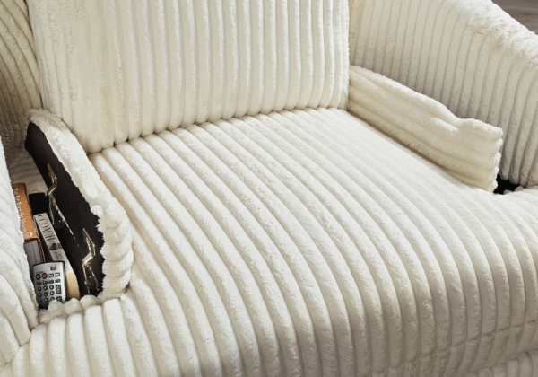 Tie-Breaker Ivory Swivel Glider Recliner - Image 5