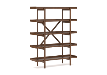 Lyncott Brown Bookcase