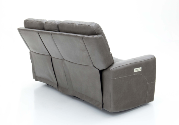 Leon Smoke Power Reclining Loveseat - Image 5