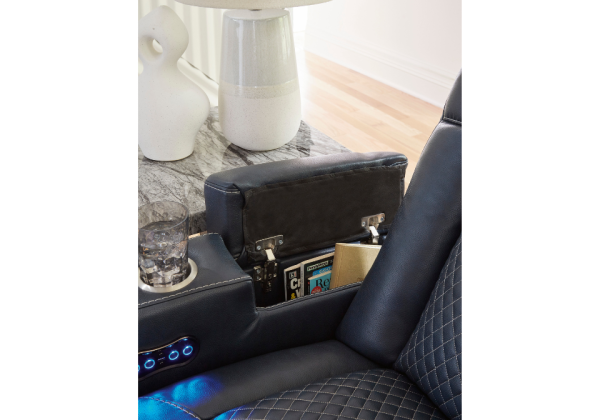 Fyne-Dyme Sapphire Power Reclining Sofa Set - Image 6