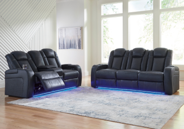 Fyne-Dyme Sapphire Power Reclining Sofa Set