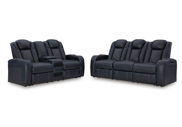Fyne-Dyme Sapphire Power Reclining Sofa Set - Image 8