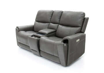 Alternative view of Leon Smoke Power Reclining Loveseat