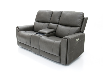 Leon Smoke Power Reclining Loveseat