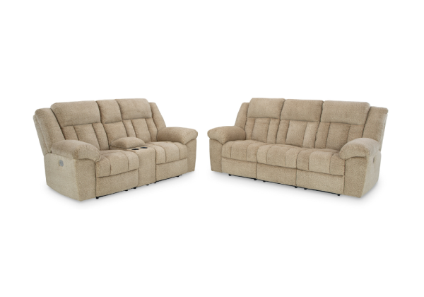 Tip-Off Wheat Power Reclining Sofa Set - Image 2