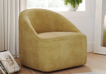 Lulu Gold Swivel Accent Chair