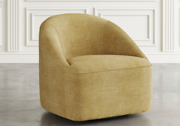Lulu Gold Swivel Accent Chair - Image 3