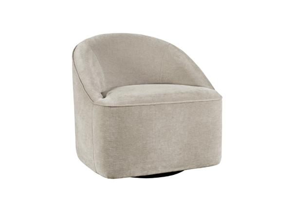 Lulu Taupe Swivel Accent Chair - Image 4