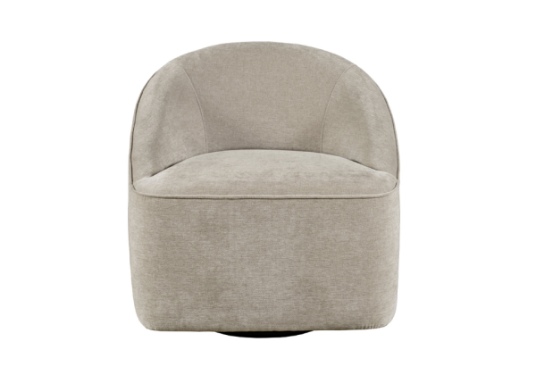 Lulu Taupe Swivel Accent Chair - Image 5