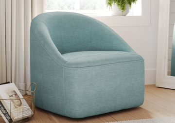 Lulu Teal Swivel Accent Chair