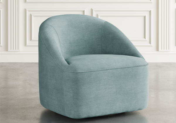 Lulu Teal Swivel Accent Chair - Image 3