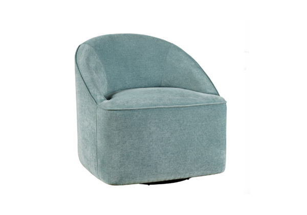 Lulu Teal Swivel Accent Chair - Image 4
