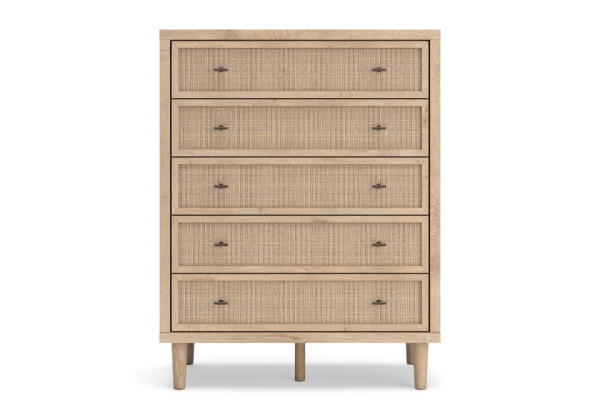 Cielden Tan Five Drawer Wide Chest - Image 4