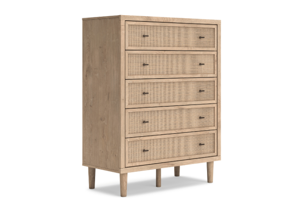 Cielden Tan Five Drawer Wide Chest - Image 3