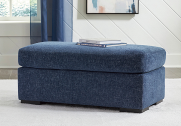 Evansley Navy Ottoman