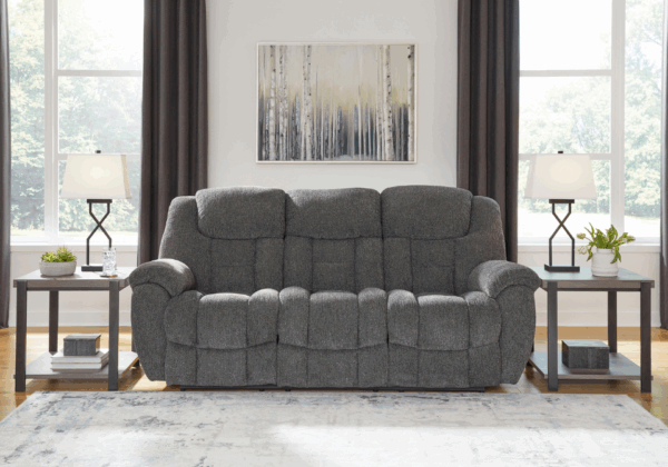 Foreside Charcoal Reclining Sofa - Image 2