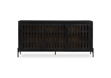 Alternative view of Vallisburg Black/Natural Accent Cabinet