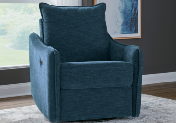Alternative view of McBurg Navy Power Swivel Recliner