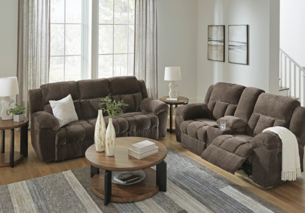 Frohn Chocolate Reclining Sofa Set - Image 3