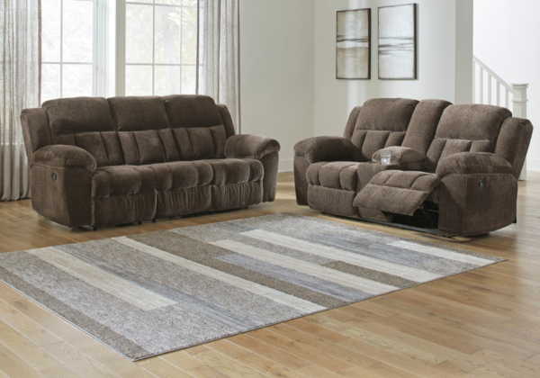 Frohn Chocolate Reclining Sofa Set - Image 2