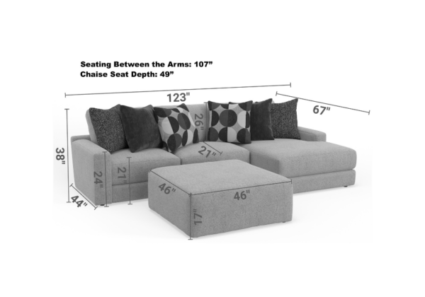 Arlo Oyster 2-Piece RAF Chaise Sectional - Image 7