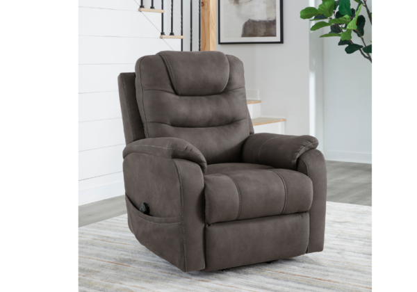 Snowfield Gunmetal Power Lift Recliner - Image 6