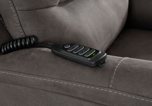 Snowfield Gunmetal Power Lift Recliner - Image 7