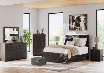 Prendonea Charcoal Queen Bed Set