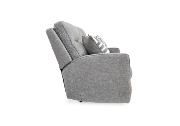 Biscoe Pewter Power Reclining Loveseat - Image 4