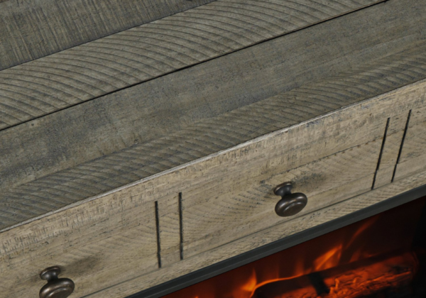 Telluride Small Driftwood Fire Place TV Stand - Image 3