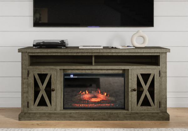 Telluride Driftwood Fire Place TV Stand - Image 3