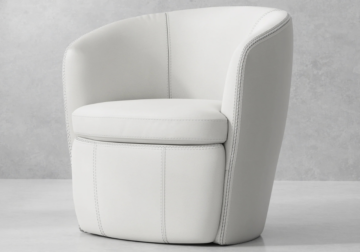 Alternative view of Derby White Swivel Club Chair