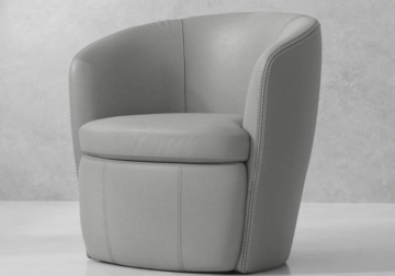 Alternative view of Derby Light Gray Swivel Club Chair