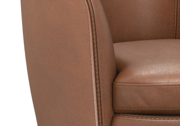 Derby Brown Swivel Club Chair - Image 4