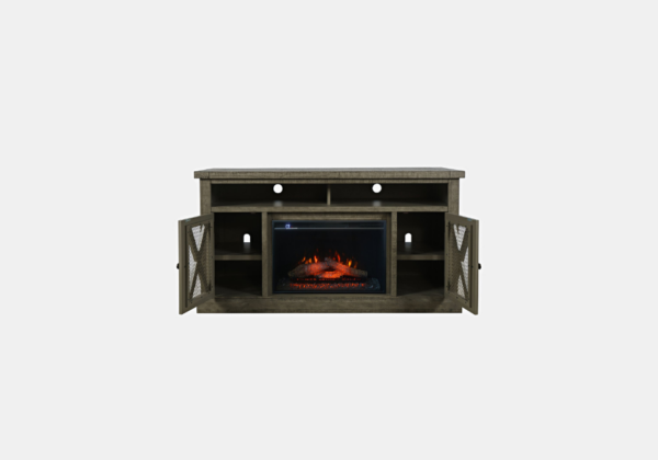 Telluride Driftwood Fire Place TV Stand - Image 4