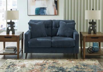 Alternative view of Bixler Navy Loveseat
