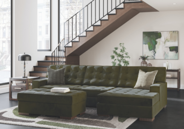 Alternative view of Caspian-Town Olive RAF Sofa Chaise