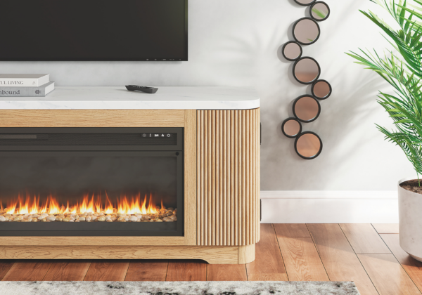 Camdill Extra Large TV Stand w/ Fireplace Insert - Image 4