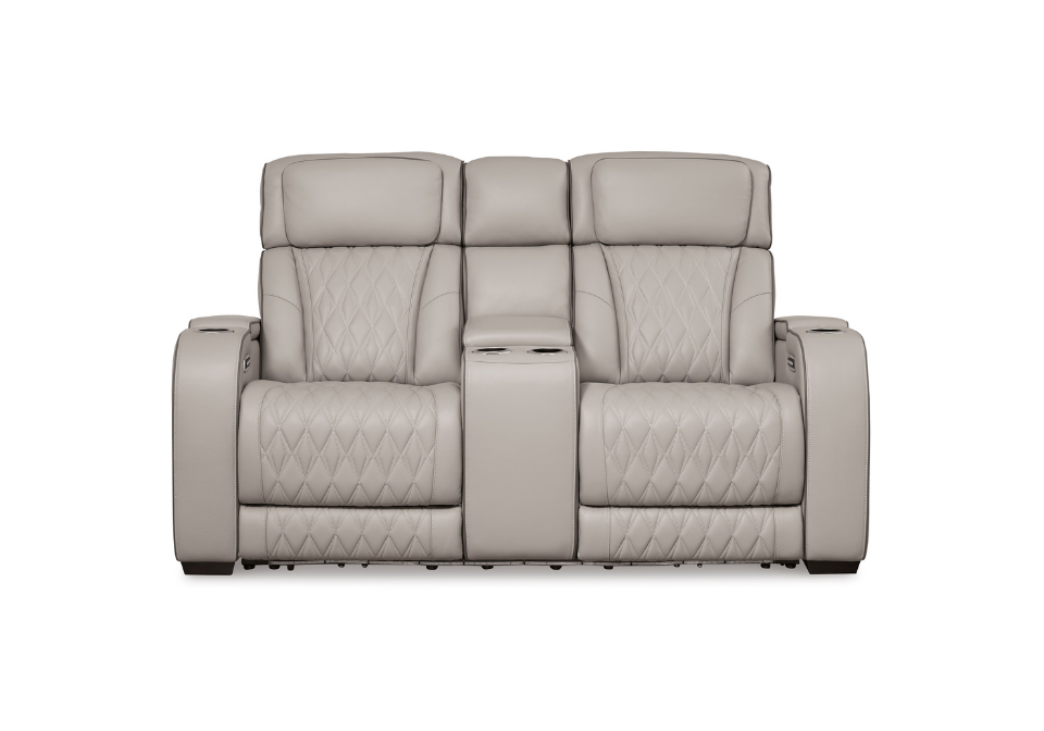Boyington Gray Power Reclining Loveseat
