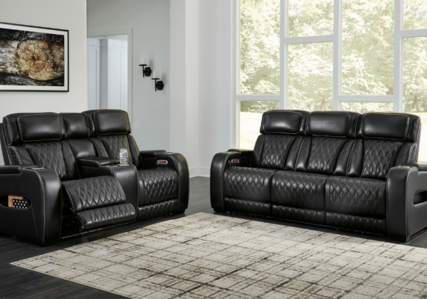 Boyington Black Power Reclining Sofa Set - Image 2
