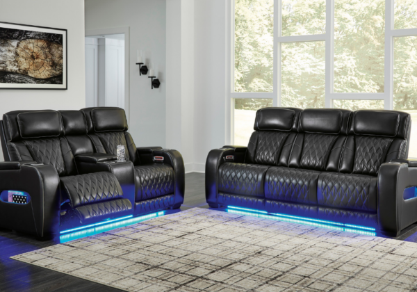 Boyington Black Power Reclining Sofa Set - Image 3