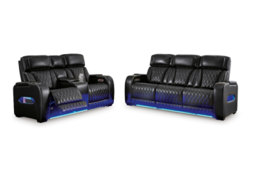 Boyington Black Power Reclining Sofa Set