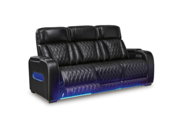 Alternative view of Boyington Black Power Reclining Sofa