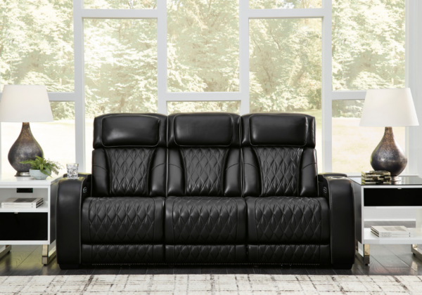 Boyington Black Power Reclining Sofa - Image 3