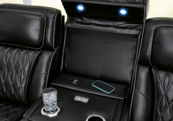 Boyington Black Power Reclining Sofa - Image 5
