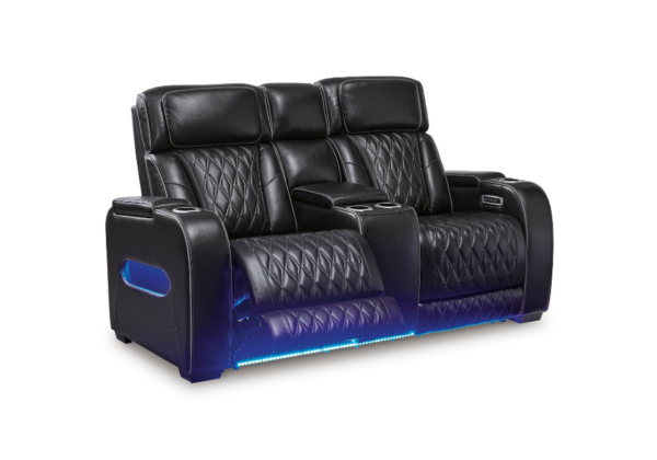 Boyington Black Power Reclining Loveseat - Image 4
